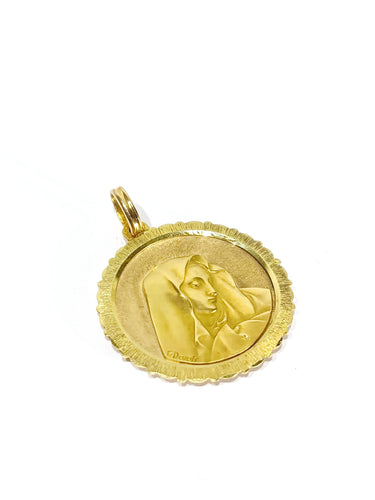 Emile Dropsy - Medal Matka Boska ze złotego złota 