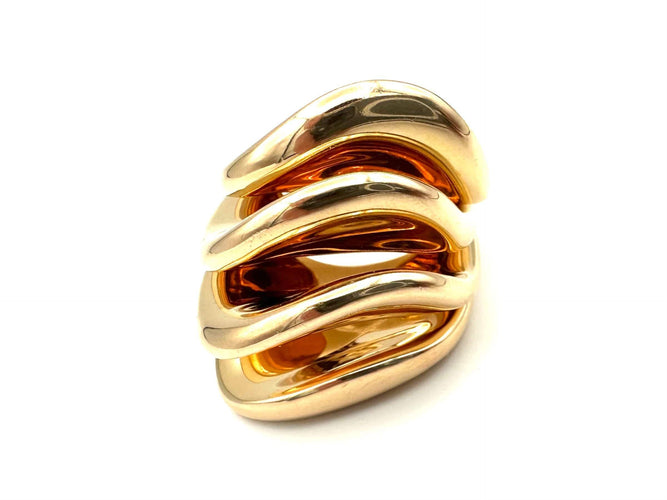 Bague 52 DE GRISOGONO. Bague "Onde" en or rose 18K 58 Facettes