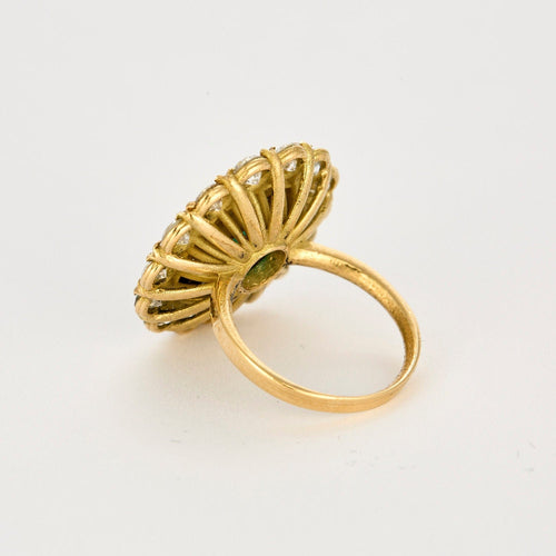 Bague Bague or jaune émeraude 3cts et diamants 4cts 58 Facettes