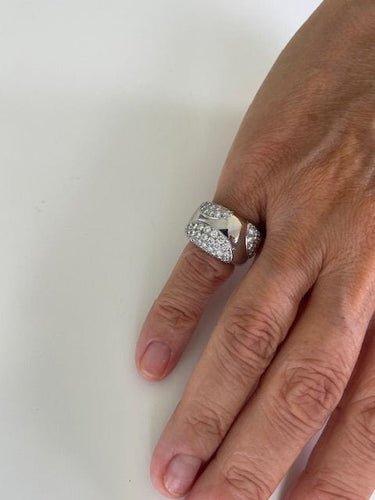 Bague 49 CARTIER - Bague Nouvelle Vague, diamants et or gris 58 Facettes