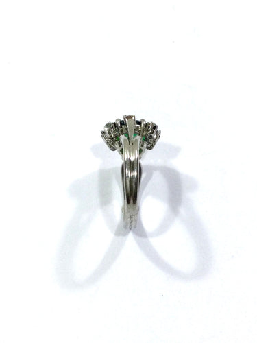 Bague 52 Bague Diamants & pierre verte synthétique 58 Facettes