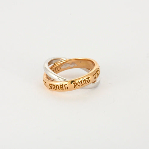 51 MELLERIO - L'Annel - Anneau croisé, or rose et blanc 58 Facettes J1WP205-0051