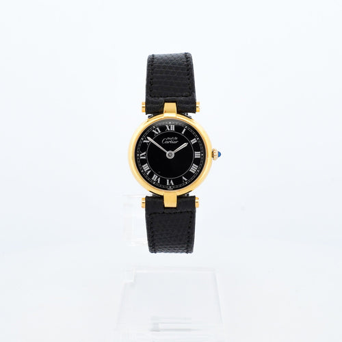 Montre CARTIER - Montre Must Vendôme - Black roman dial - SM 58 Facettes