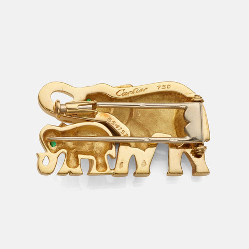 Broche CARTIER - Broche éléphants 58 Facettes