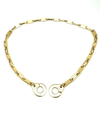 Collier DINH VAN. Collection "Menottes R15", collier or jaune 18K 58 Facettes