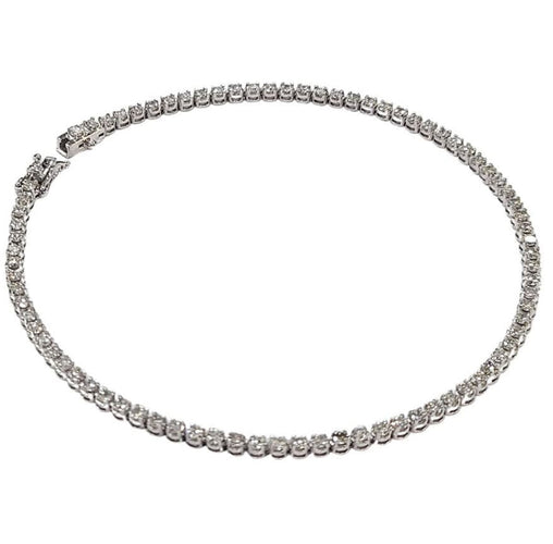 Bracelet Bracelet tennis en or blanc, diamant 2,46 ct, serti griffes tournées 58 Facettes Q399B