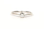 Bague 49 Solitaire contemporain or blanc diamant 58 Facettes 21205