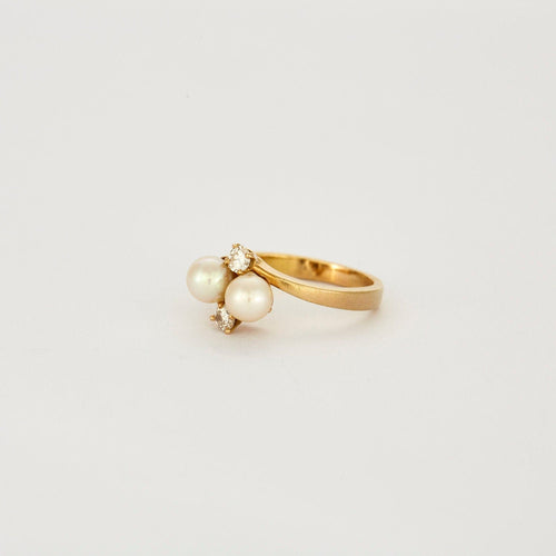 Bague Bague "Toi et Moi" en or jaune 58 Facettes 240249