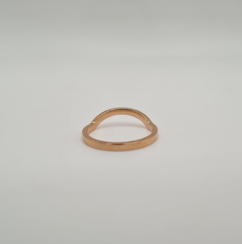 Bague 53 Alliance or rose sertie de diamants 58 Facettes