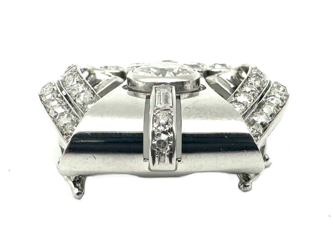 Pendentif Pendentif Art-Déco en platine et diamants 58 Facettes