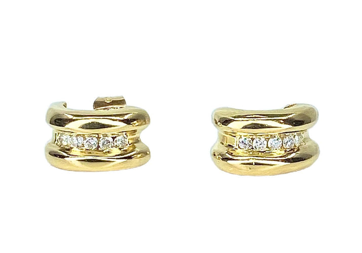 Boucles d'oreilles Paire de boucles d’oreilles en or jaune 18 carats et diamants 58 Facettes AB566