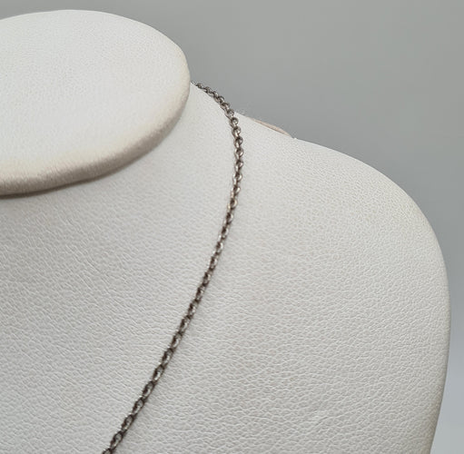 Collier Collier or blanc serti d'un diamants 58 Facettes