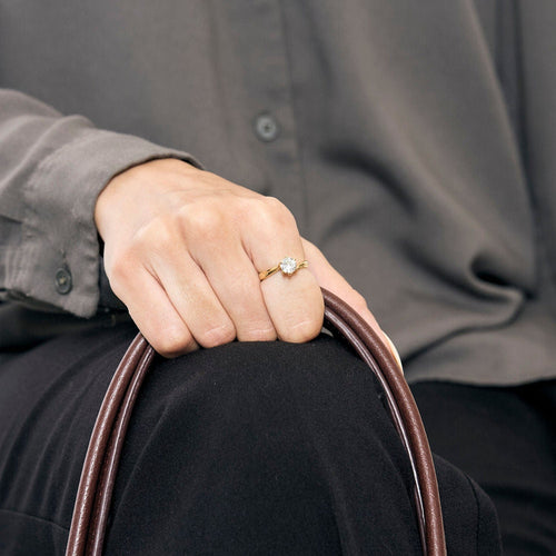 Bague 51 Solitaire en or jaune et diamant 58 Facettes LP1331/11