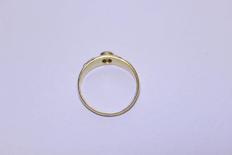 Bague 59 Bague Or, Oxyde de Zirconium 58 Facettes