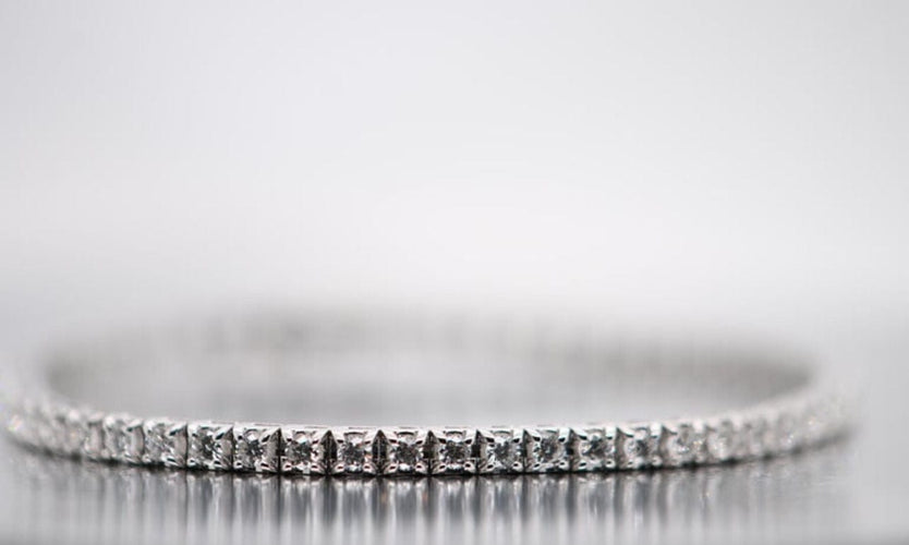 Bracelet Bracelet Tennis Or Blanc Diamants 58 Facettes