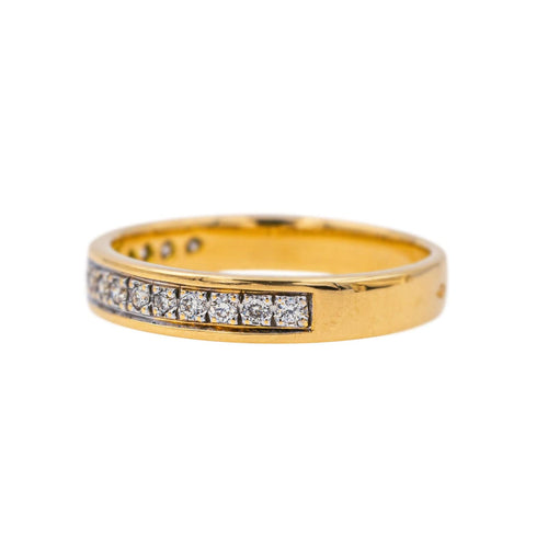 Bague 56 Bague  Demi alliance Or jaune Diamant 58 Facettes 4033198CN