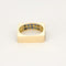 Bague 59 Bague design or jaune et saphirs bleus 58 Facettes