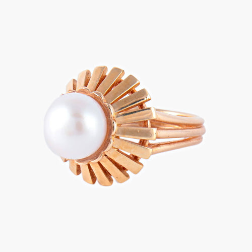 Bague 55 Bague Perle blanche 58 Facettes AB590