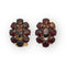 Boucles d'oreilles Boucles d'oreilles or jaune, fleurs grenats 58 Facettes 149059500