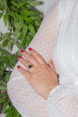 Bague 52 Pomellato Bague Nudo Or rose Prasiolite, Diamant 58 Facettes 4174060RV