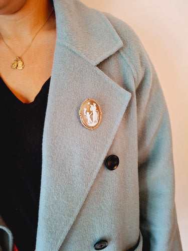 Broche Broche Camée Coquillage Et Perles 58 Facettes 984985