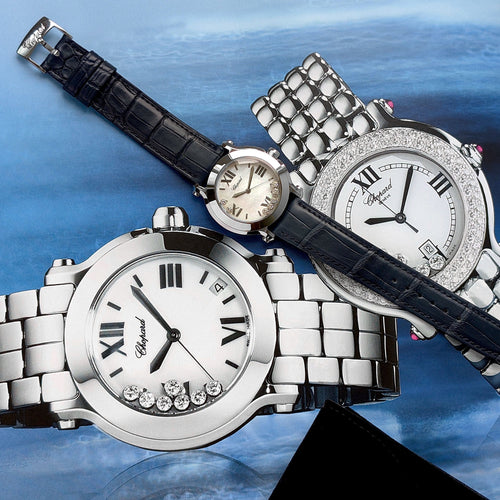 Montre Chopard Happy Sport  7 Diamonds MOP Mother of pearl Dial Sapphire Crown 8475 58 Facettes