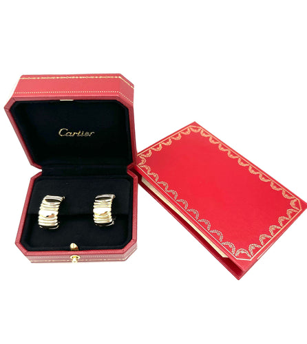 Boucles d'oreilles CARTIER. Collection "Casque d'or", boucles d'oreilles or jaune 18K (full set) 58 Facettes
