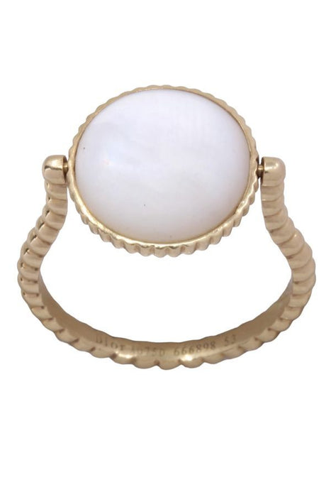 DIOR - RING "ROSE DES VENTS" YELLOW GOLD PEARL