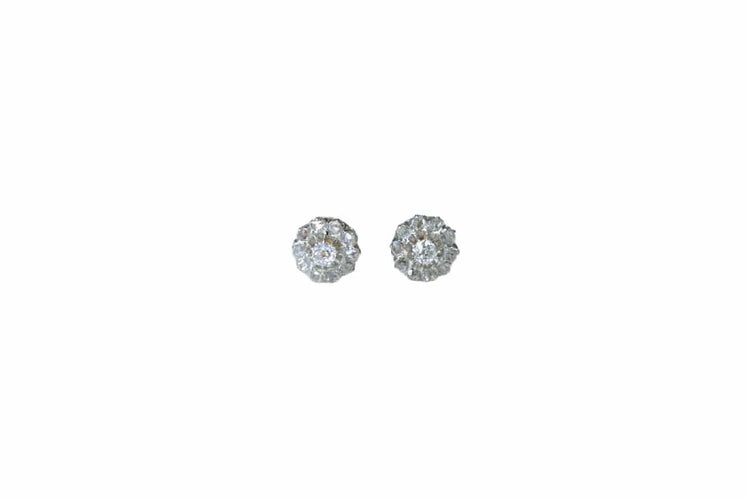 Boucles d'oreilles Boucles d'oreilles Marguerite or rose, diamants 58 Facettes