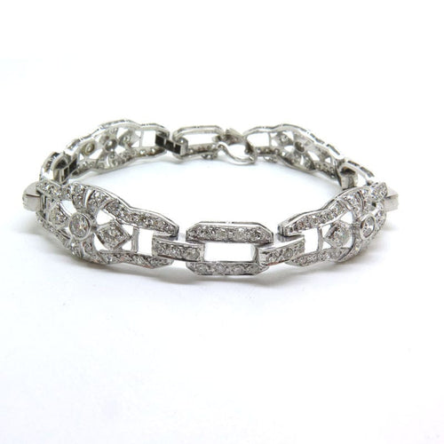 Bracelet Bracelet en platine et diamants époque art déco 58 Facettes