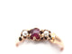 Bague 52 Bague en or rose rubis et demi perles 58 Facettes