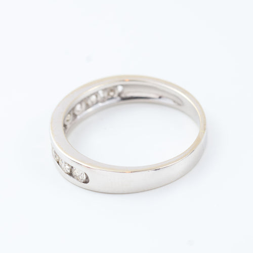 Wedding band - Wedding band ring in 18k white gold and diamonds 