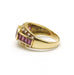 Bague 54 Bague or jaune rubis et diamants 58 Facettes 180112R