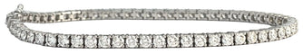 Bracelet Bracelet tennis ligne en or gris serti de 60 diamants 58 Facettes 238138