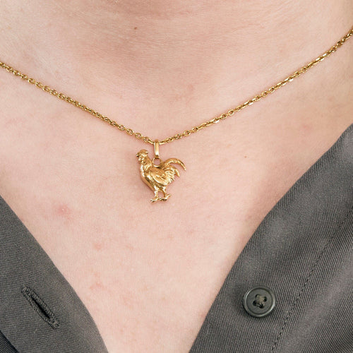 Pendentif Pendentif coq or jaune 58 Facettes COL2872