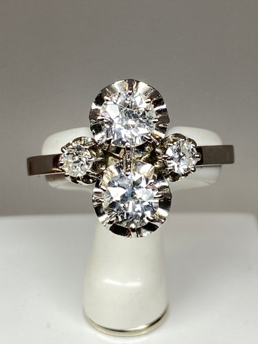 Bague 56 Bague Toi & Moi diamants vers 1930 58 Facettes AB68
