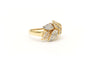 Bague 56 Bague contemporaine or jaune et or blanc, diamants 58 Facettes
