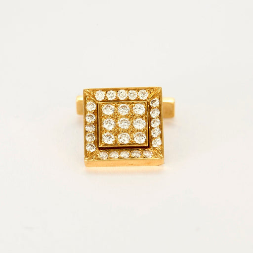 Boutons de manchette FRED - Boutons de manchette or jaune et diamants 58 Facettes GULK233