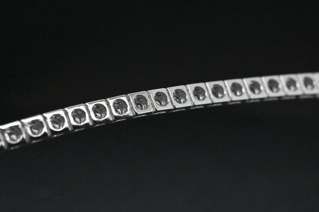 Bracelet Bracelet Tennis Diamants Or Blanc 58 Facettes