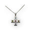 Pendentif Pendentif Croix or blanc 750/1000 empierrée 58 Facettes 149059925