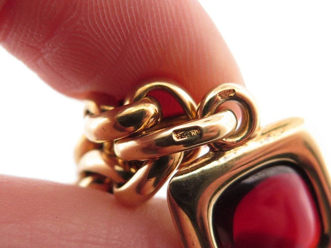 Collier collier POMELLATO pendentif croix grenats + chaine en or 18k 81gr 58 Facettes 267203