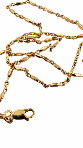 Collier Chaîne pour homme en or rose massif 18 carats 58 Facettes