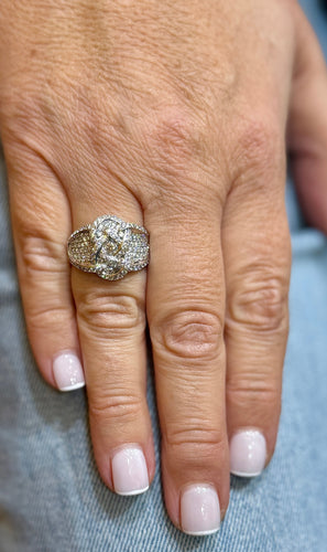 Bague 57 Bague infini en or blanc 18 carats et diamants naturels 58 Facettes