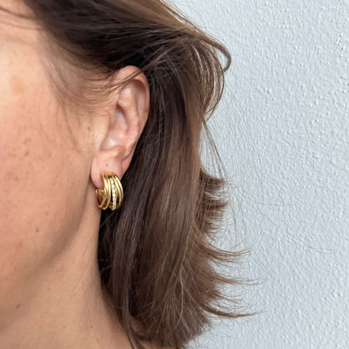 Boucles d'oreilles Boucles d'oreilles créoles Or jaune Diamants 58 Facettes 27191