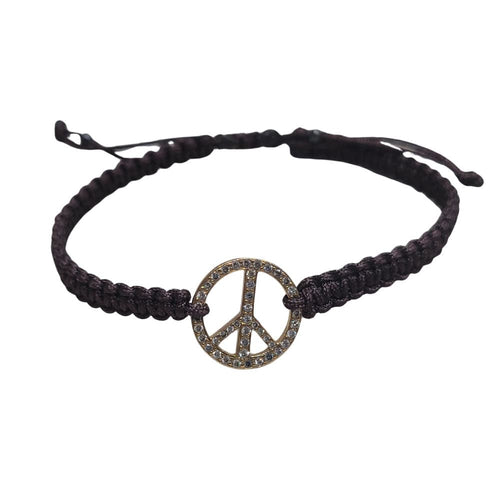 Bracelet Bracelet symbole de paix en or et diamant 58 Facettes P174