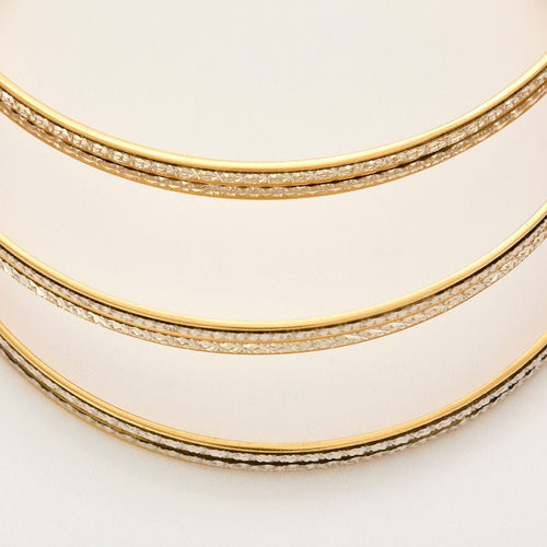 Bracelet Bracelets or jaune et blanc diamantés 58 Facettes LP814/2