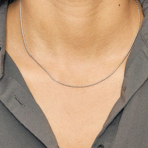 Collier Collier en Or blanc 18k 58 Facettes CEC0355