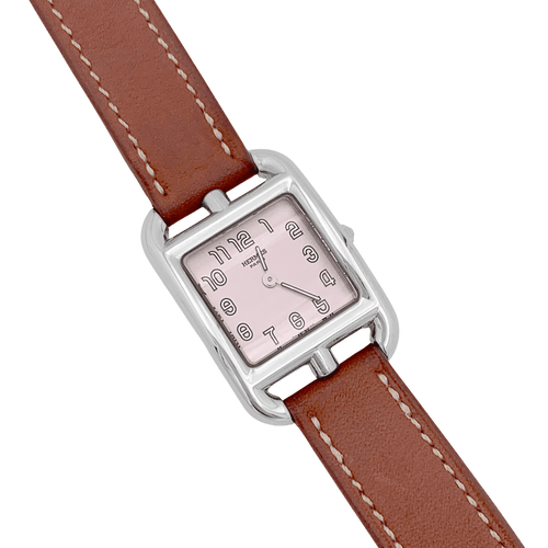 Montre Montre Hermès, "Cape Cod", acier, cuir. 58 Facettes 34616