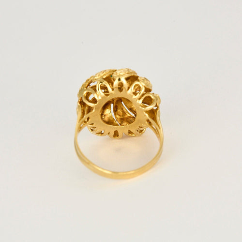 Bague 57 Bague Dôme Tourbillon Or Jaune 58 Facettes