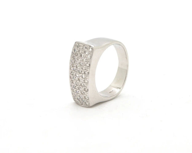 Bague 53 Bague en or blanc sertie de diamants de 0,50 ct 58 Facettes 4716